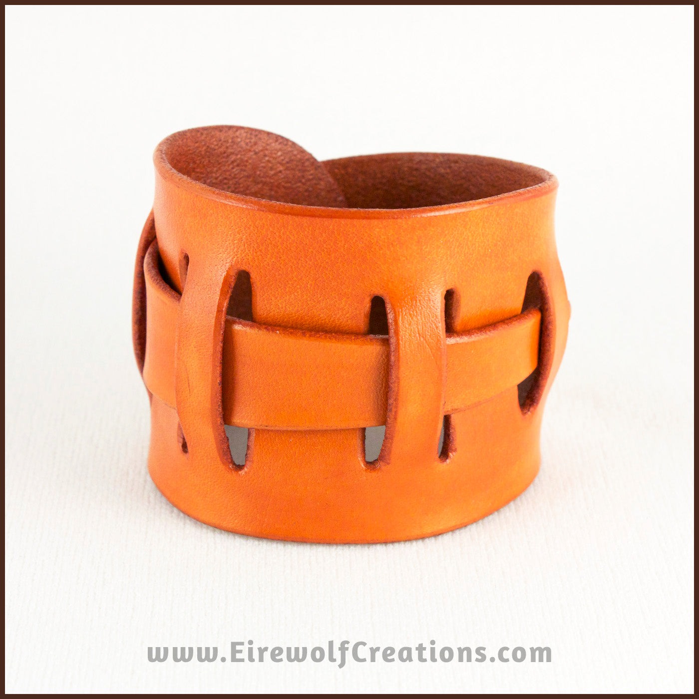 Leather bracelet with Industrial Graduated Holes, handmade, black
